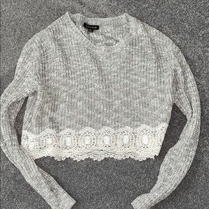 Grey cropped sweater